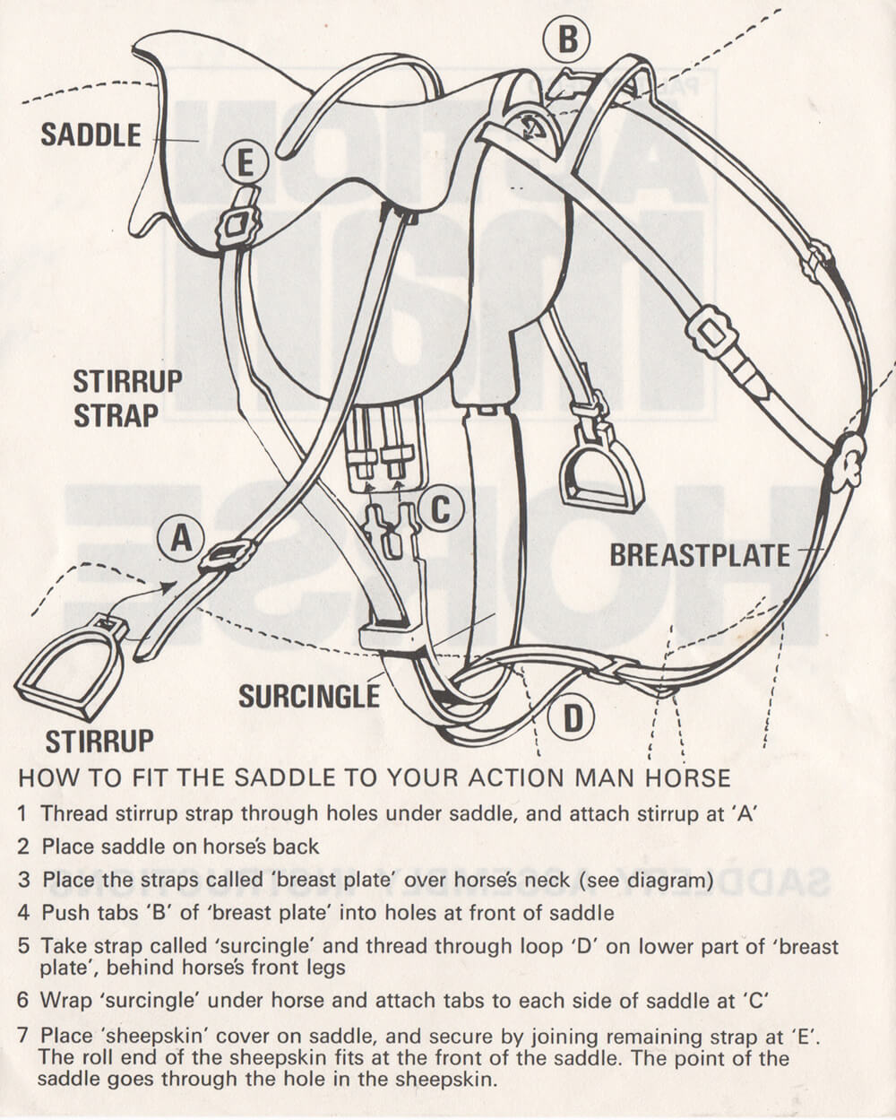 Action Man Horse Instuctions