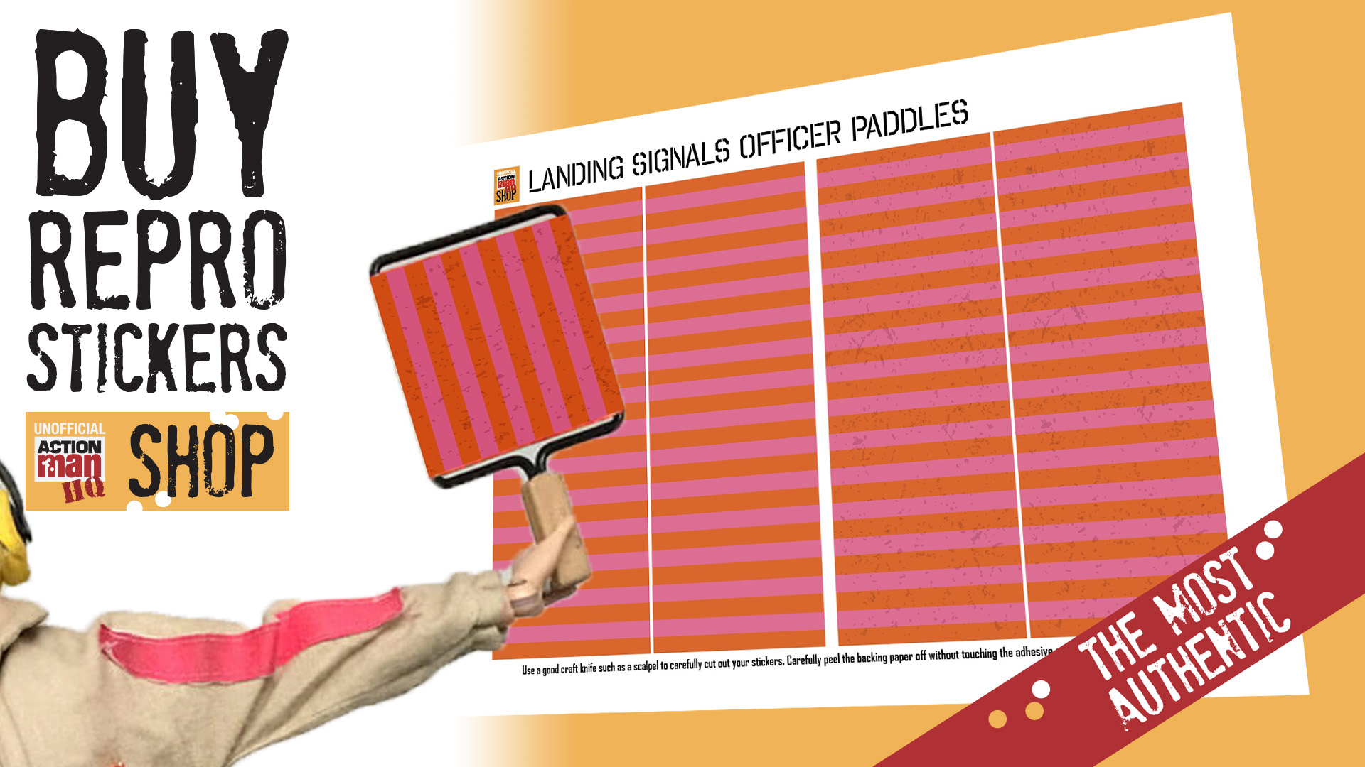 Action Man Silver Star Medal ribbon stickers