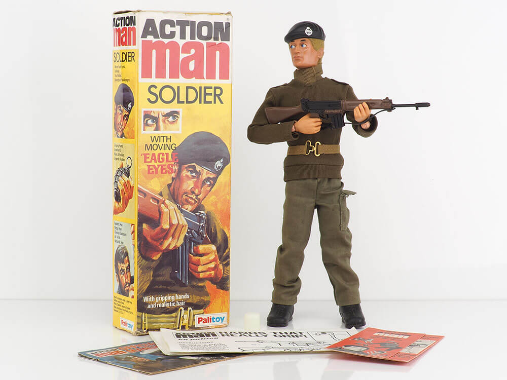 action man gripping hands