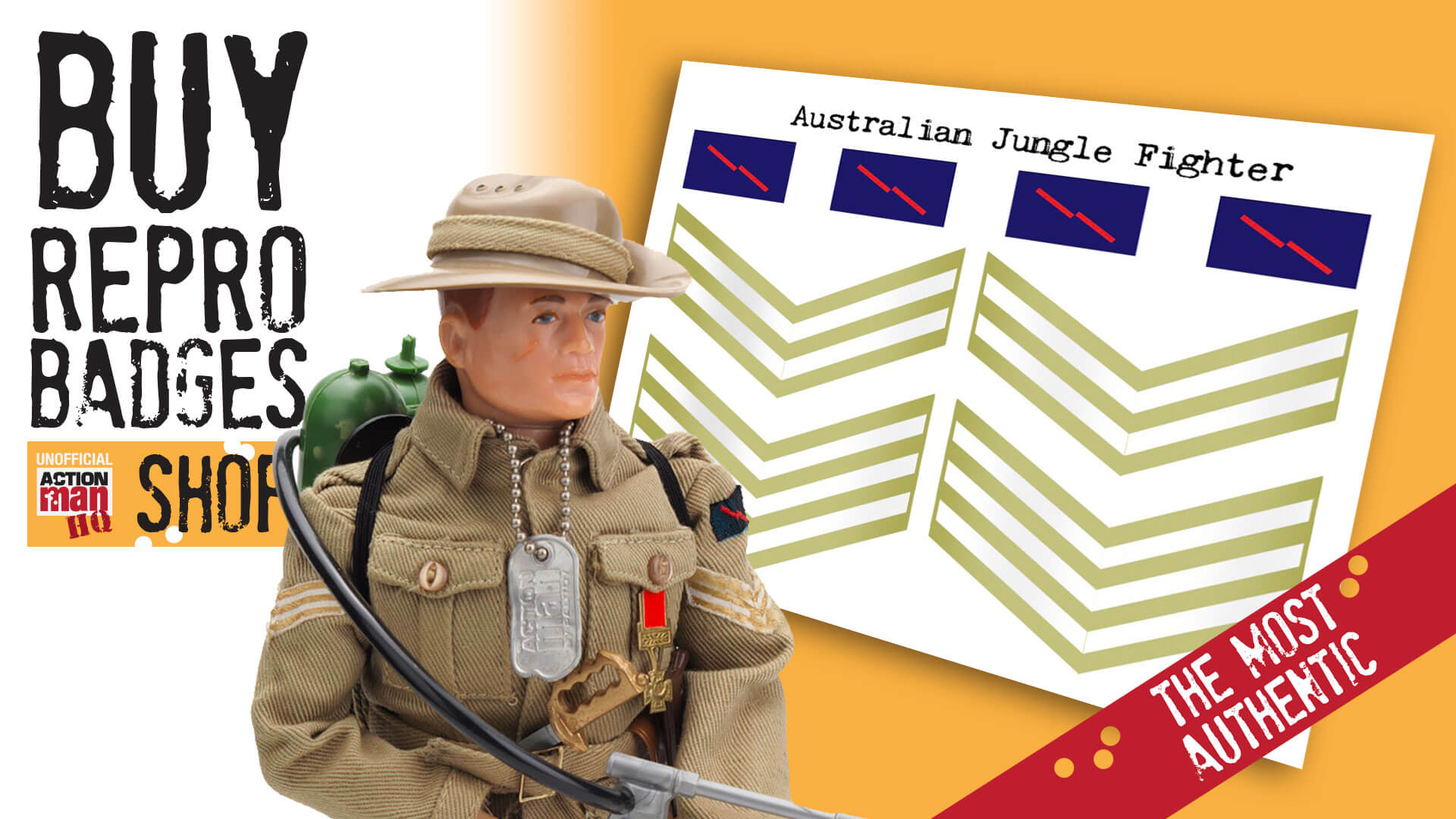 Action Man Africa Corps Badges