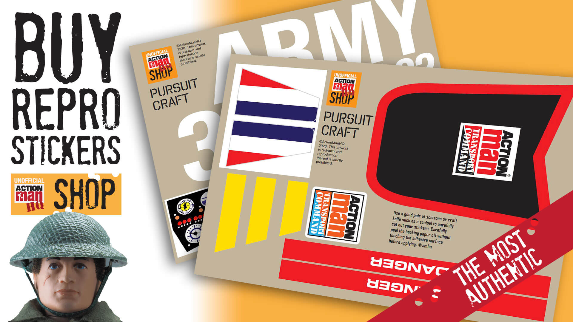 Action Man Pursuit Craft Stickers