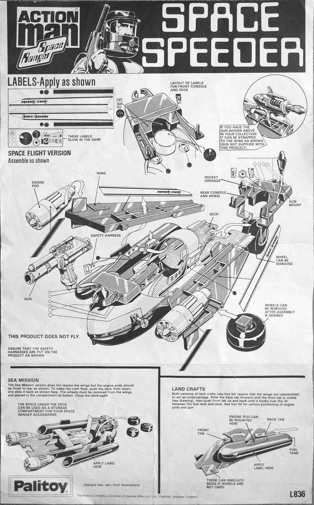 Action Man Space Speeder instructions