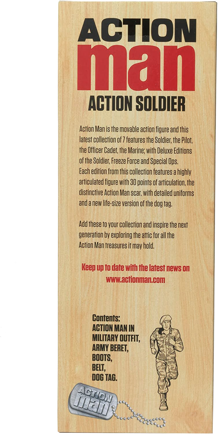 Action Man Soldier box contents Action Man Soldier 2018 Box Back