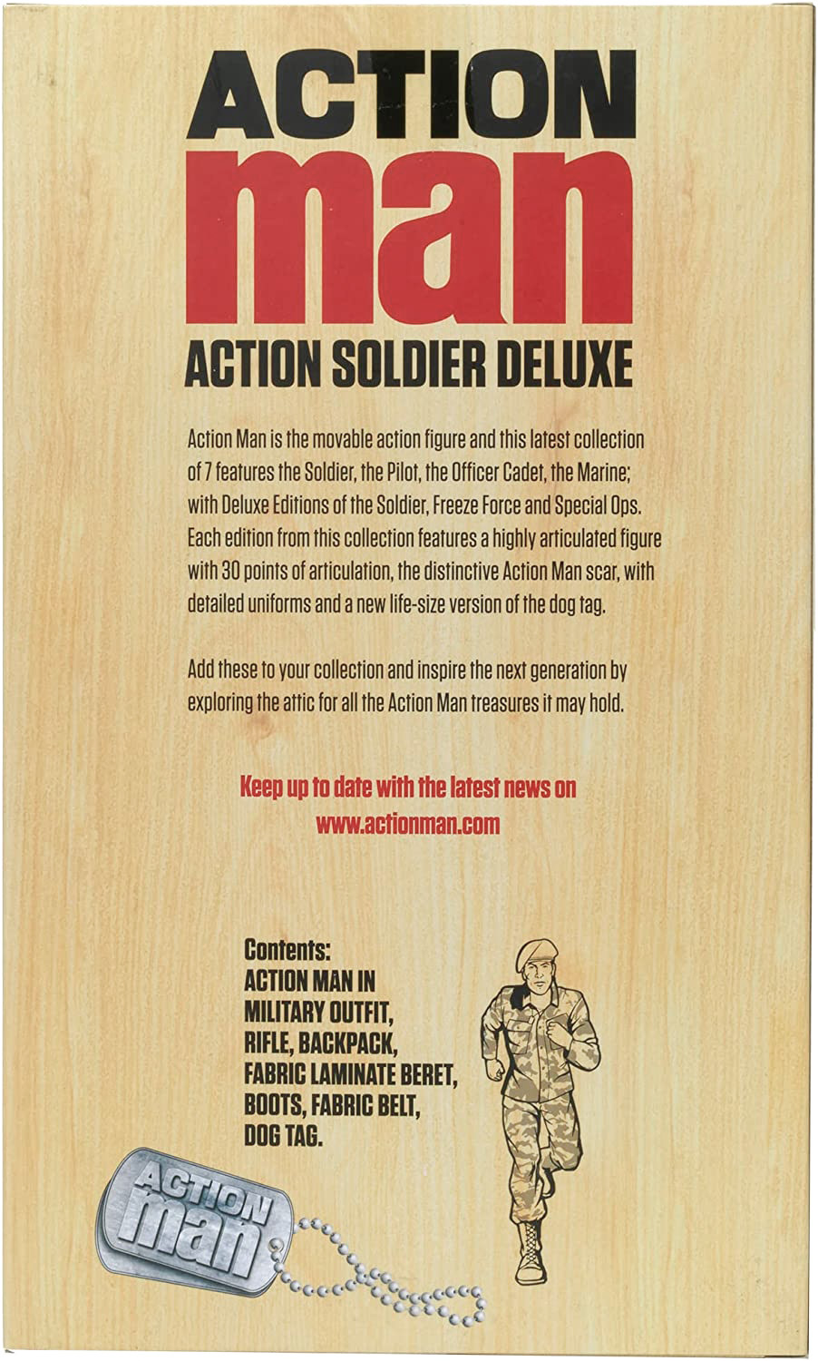 Action Man Soldier box contents Action Man Soldier 2018 Box Back