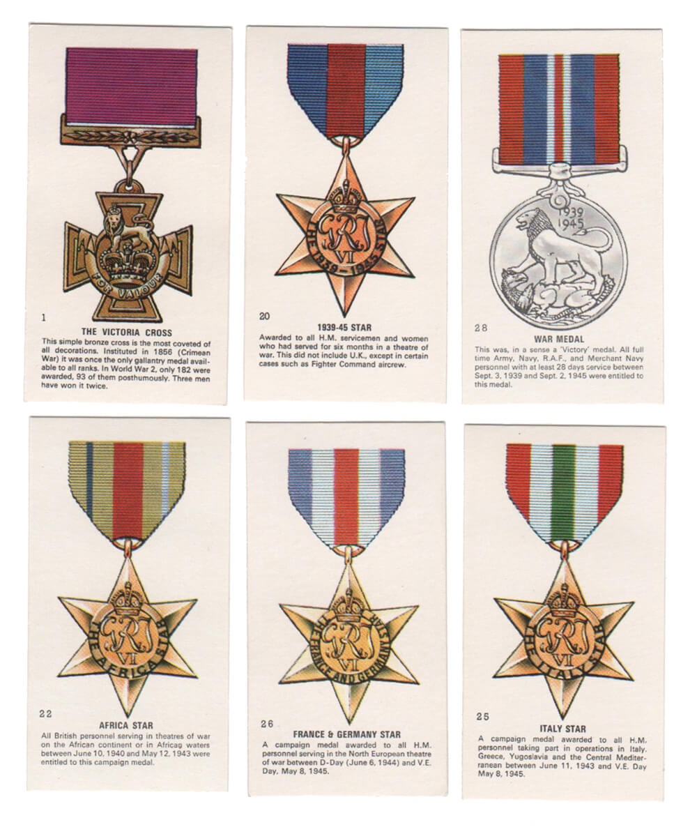 Tommy Gunn Medal Cards