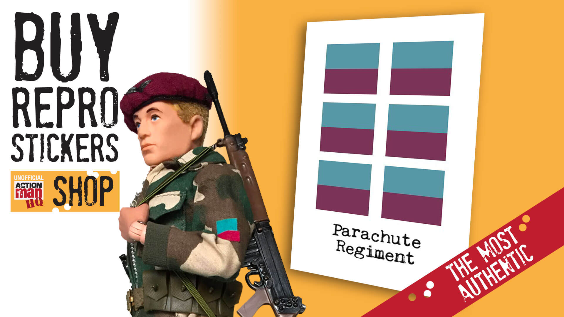 Action Man Parachute Regiment replacement fabric badges
